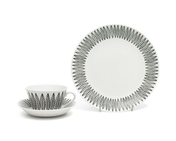 グスタフスベリ（Gustavsberg） サリックス/Salix ティーカップ＆ソーサー + プレート 22cm 【復刻版】