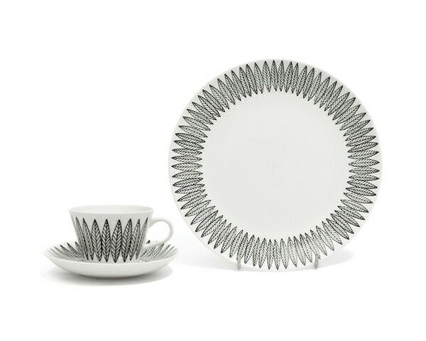 グスタフスベリ（Gustavsberg） サリックス/Salix コーヒーカップ＆ソーサー + プレート 22cm 【復刻版】