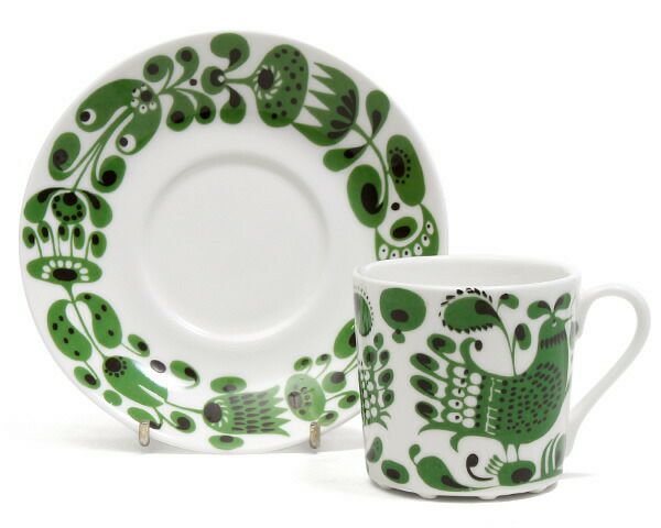 グスタフスベリ（Gustavsberg） チュールチュール/Turtur コーヒーカップ＆ソーサー + プレート 22cm 【復刻版】