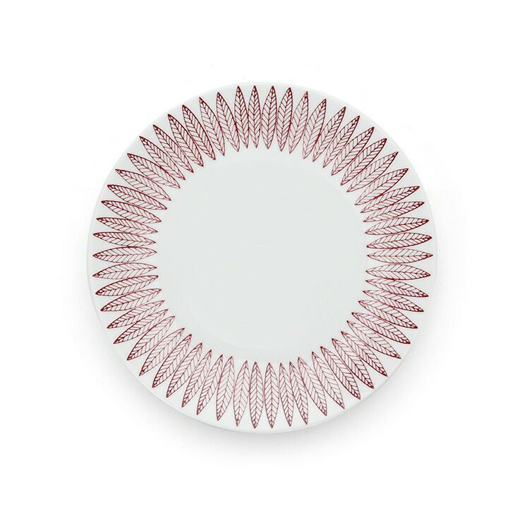 グスタフスベリ（Gustavsberg） サリックス/Salix レッド ティーカップ＆ソーサー + プレート 18cm 【復刻版】