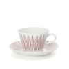 グスタフスベリ（Gustavsberg） サリックス/Salix レッド コーヒーカップ＆ソーサー + プレート 18cm 【復刻版】