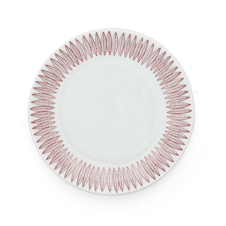 グスタフスベリ（Gustavsberg） サリックス/Salix レッド ティーカップ＆ソーサー + プレート 22cm 【復刻版】