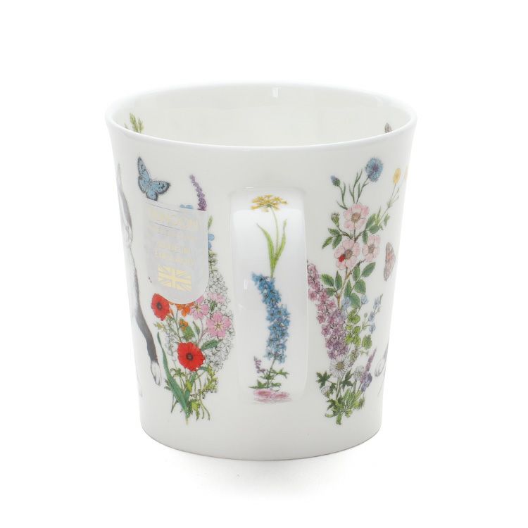 ダヌーン（Dunoon） マグカップ LOMOND フラワーキャット 黒白猫