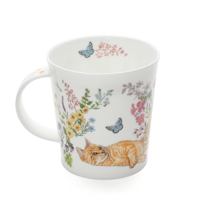 ダヌーン（Dunoon） マグカップ LOMOND フラワーキャット 茶トラ猫