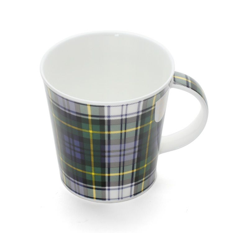 ダヌーン（Dunoon） マグカップ CAIRNGORM タータンチェック ホワイト×グリーン