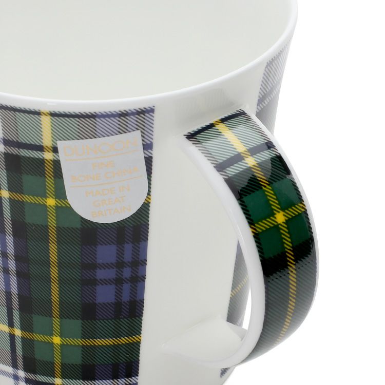 ダヌーン（Dunoon） マグカップ CAIRNGORM タータンチェック ホワイト×グリーン