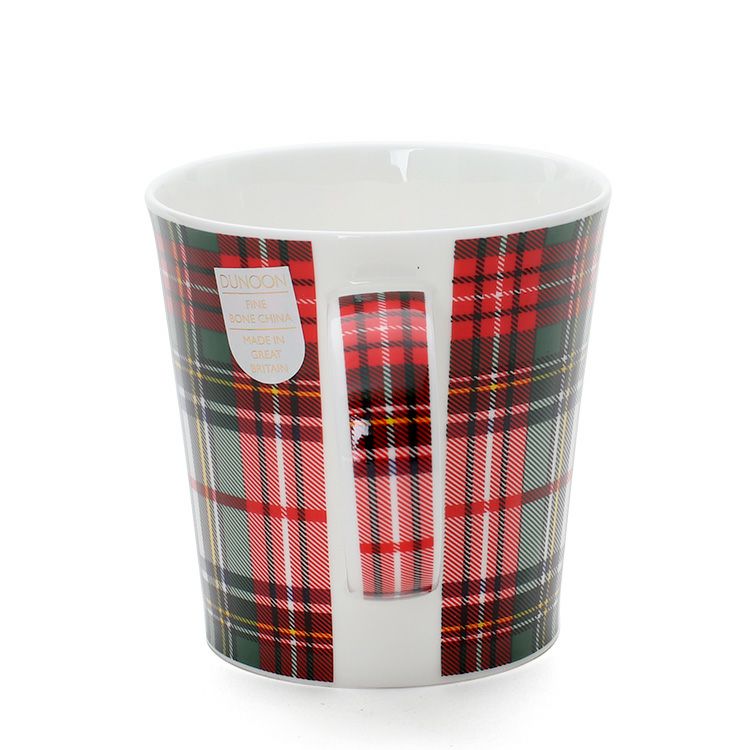 ダヌーン（Dunoon） マグカップ CAIRNGORM タータンチェック ホワイト×レッド