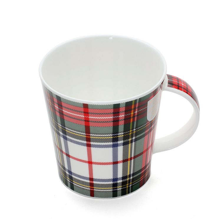 ダヌーン（Dunoon） マグカップ CAIRNGORM タータンチェック ホワイト×レッド