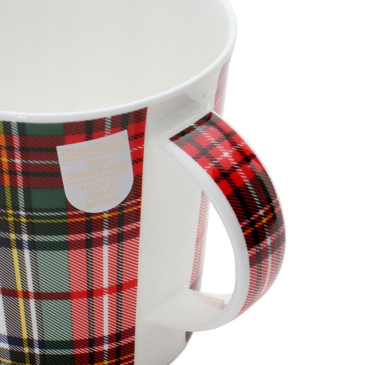 ダヌーン（Dunoon） マグカップ CAIRNGORM タータンチェック ホワイト×レッド