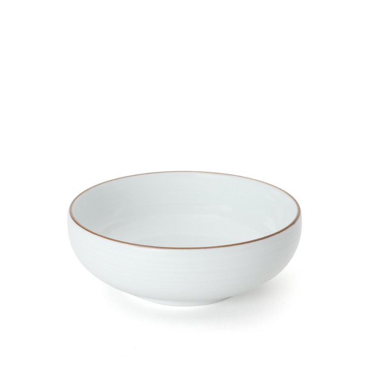 白山陶器 白磁千段 小鉢 12cm