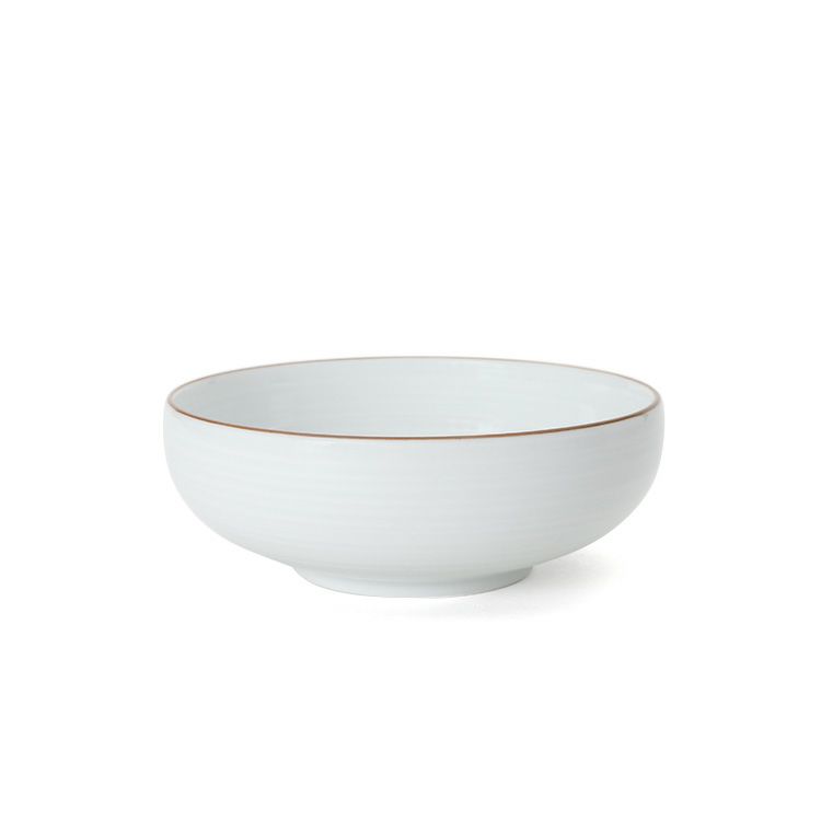 白山陶器 白磁千段 小鉢 12cm