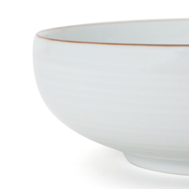 白山陶器 白磁千段 小鉢 12cm