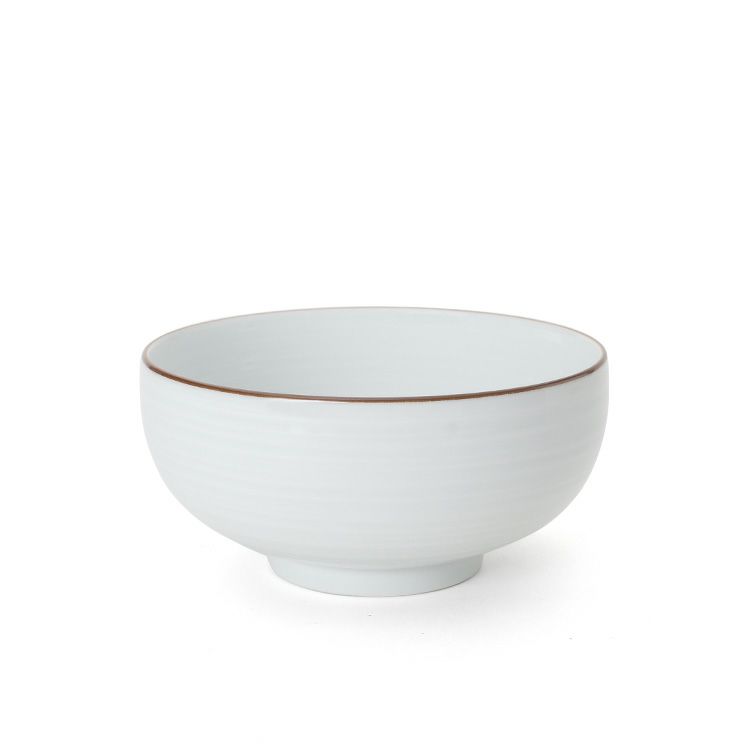 白山陶器 白磁千段 汁碗 12cm