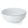 白山陶器 白磁千段 6寸浅めん丼 18.5cm