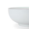 白山陶器 白磁千段 6寸浅めん丼 18.5cm