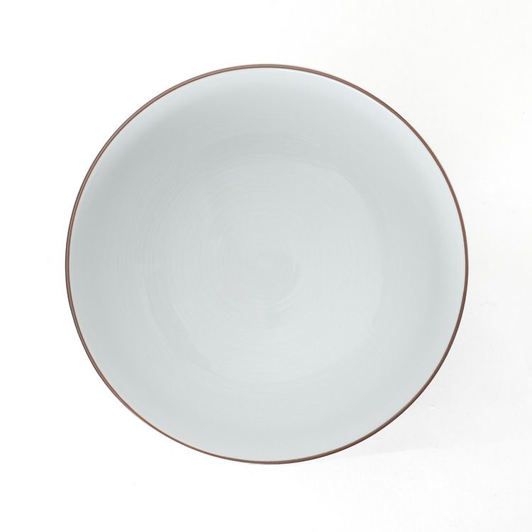 白山陶器 白磁千段 6寸深めん丼 18.5cm