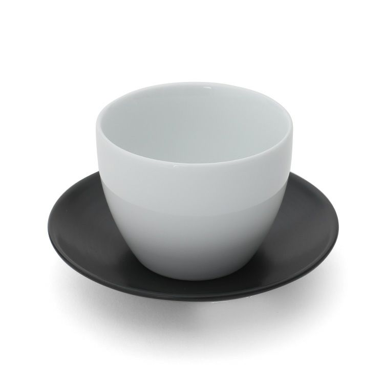 白山陶器 エスライン 湯のみ猪口＆陶茶托（ソーサー) セット S-line
