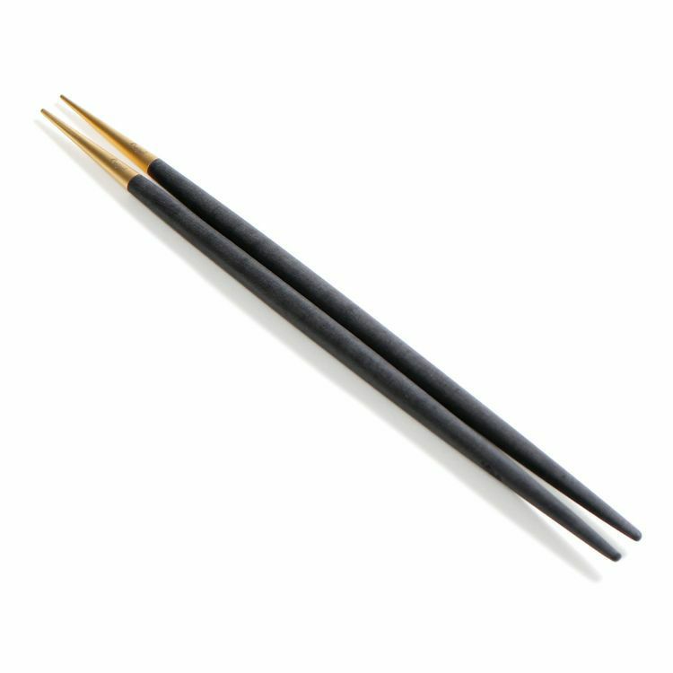 クチポール（Cutipol） GOA/ゴア マットゴールド 箸 + 箸置き 2膳セット ギフトボックス入り