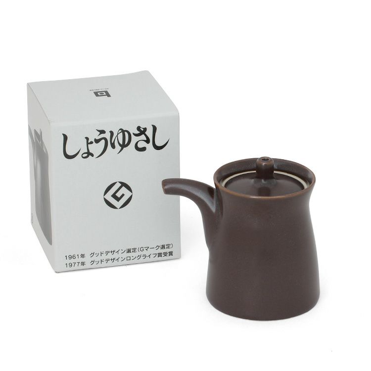白山陶器 G型しょうゆさし 鉄砂 小サイズ