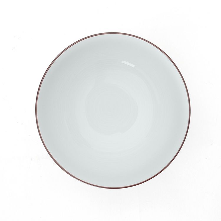 白山陶器 白磁千段 5寸深めん丼 16cm