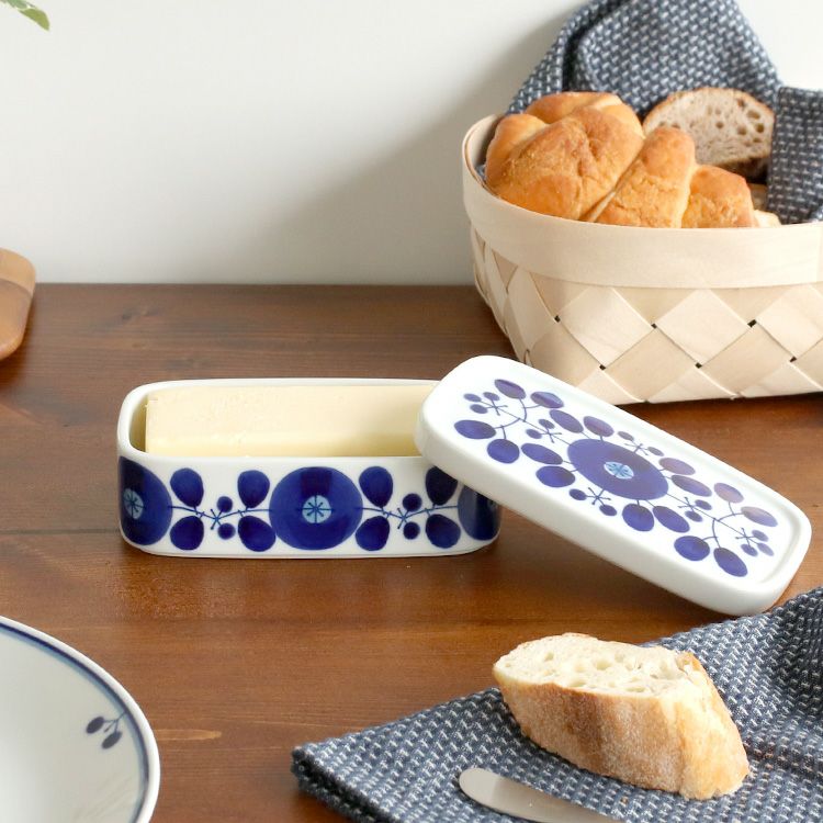 白山陶器 ブルーム バターケース 15cm