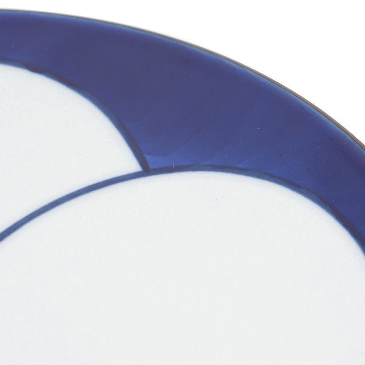 白山陶器 ねじり梅 6寸和皿 18.5cm 青
