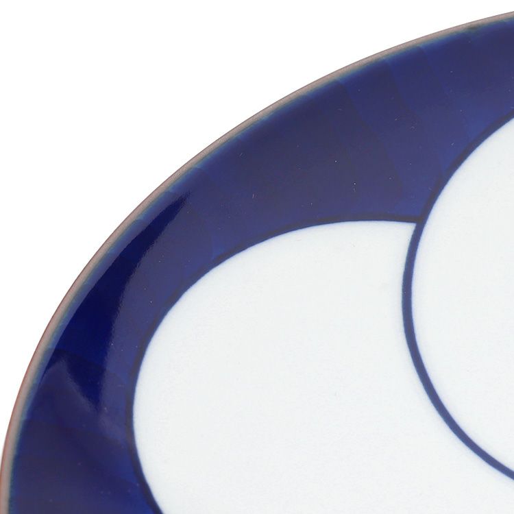 白山陶器 ねじり梅 5寸和皿 15.5cm 青