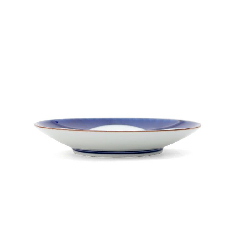 白山陶器 ねじり梅 3寸和皿 10.5cm 青