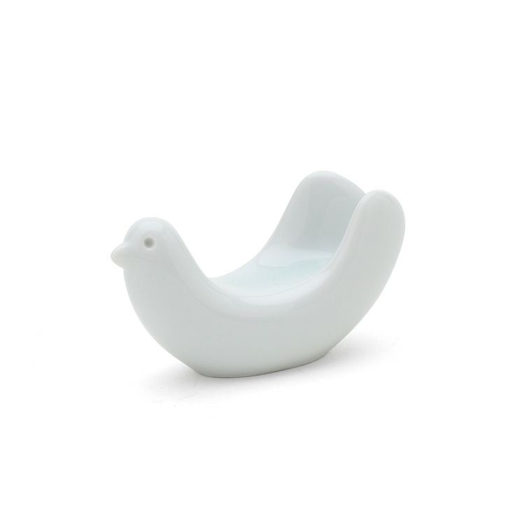 白山陶器 はしおき とり型 ホワイト 5点セット(化粧箱入り)