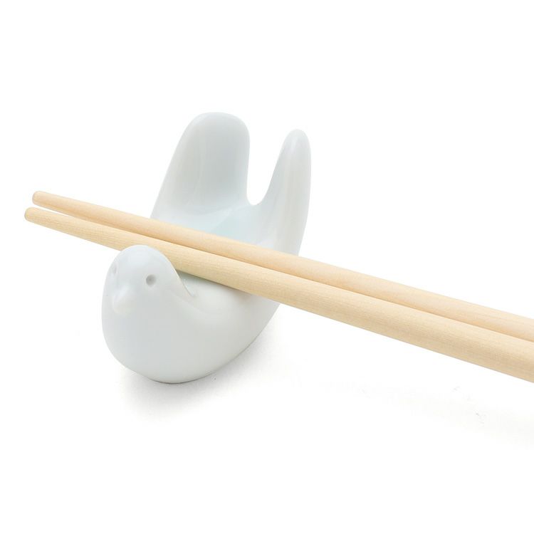 白山陶器 はしおき とり型 ホワイト 5点セット(化粧箱入り)