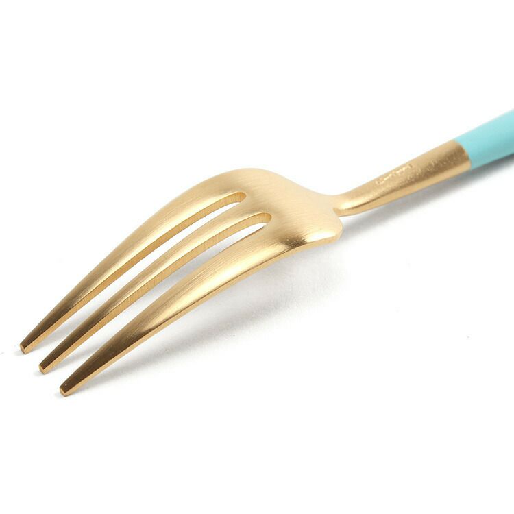 クチポール（Cutipol） ゴア/GOA ターコイズマットゴールド ケーキフォーク