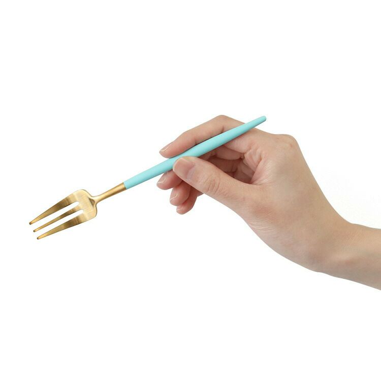 クチポール（Cutipol） ゴア/GOA ターコイズマットゴールド ケーキフォーク