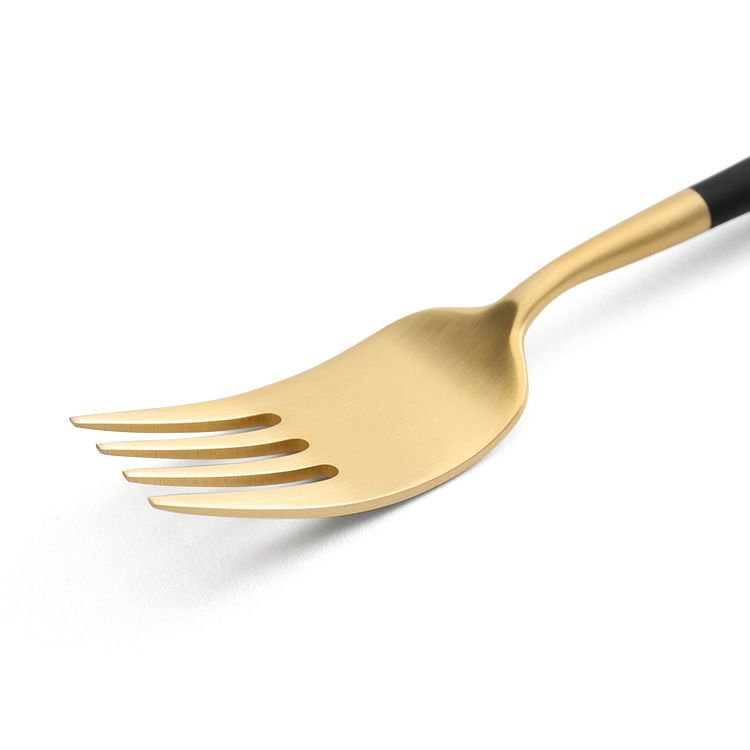 クチポール（Cutipol） ナウ/NAU ブラックマットゴールド デザートフォーク