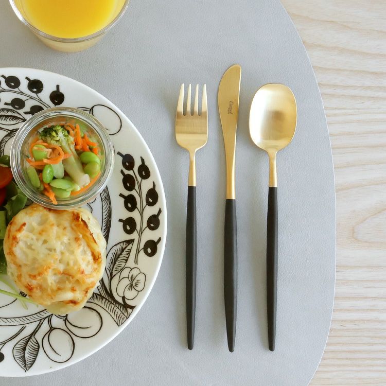 クチポール（Cutipol） ナウ/NAU ブラックマットゴールド デザート3点セット