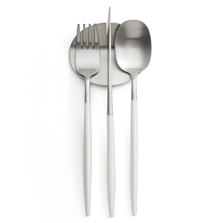 クチポール（Cutipol） ナウ/NAU ホワイト ディナー3点＆カトラリーレスト1点