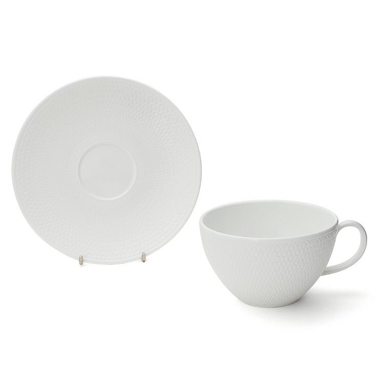 ウェッジウッド（WEDGWOOD） ジオ/Gio ホワイト ティーカップ＆ソーサー 340mｌ