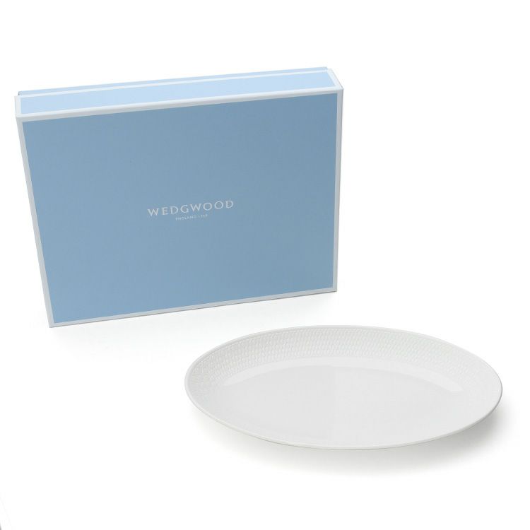 ウェッジウッド（WEDGWOOD） ジオ/Gio ホワイト オーバルディッシュプレート 26cm