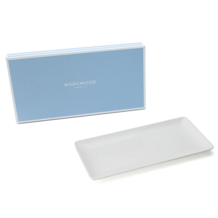 ウェッジウッド（WEDGWOOD） ジオ/Gio ホワイト ロングトレイ 28cm