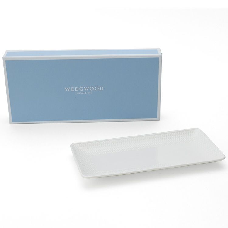 ウェッジウッド（WEDGWOOD） ジオ/Gio ホワイト ロングトレイ 21cm