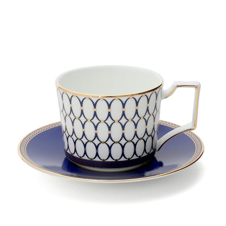 ウェッジウッド（WEDGWOOD） ルネッサンス ゴールド ブルー ティーカップ＆ソーサー 250mｌ