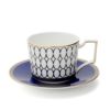 ウェッジウッド（WEDGWOOD） ルネッサンス ゴールド ブルー ティーカップ＆ソーサー 250mｌ