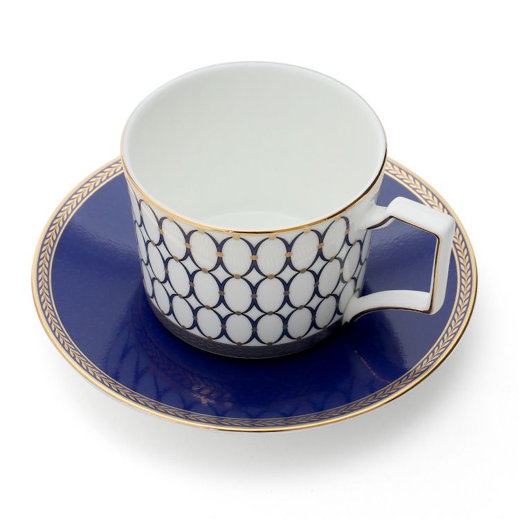 ウェッジウッド（WEDGWOOD） ルネッサンス ゴールド ブルー ティーカップ＆ソーサー 250mｌ