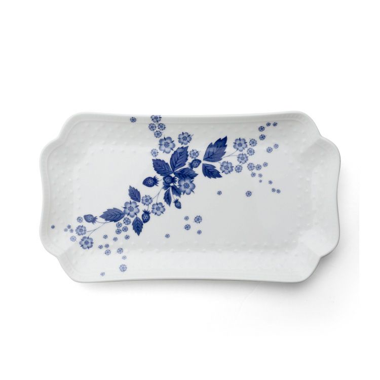 ウェッジウッド（WEDGWOOD） ストロベリー ブルーム インディゴ フィッシュディッシュ 25.5cm