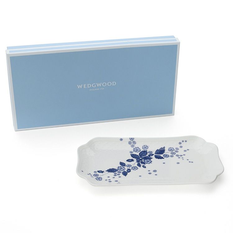 ウェッジウッド（WEDGWOOD） ストロベリー ブルーム インディゴ フィッシュディッシュ 25.5cm