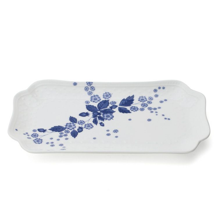 ウェッジウッド（WEDGWOOD） ストロベリー ブルーム インディゴ フィッシュディッシュ 25.5cm