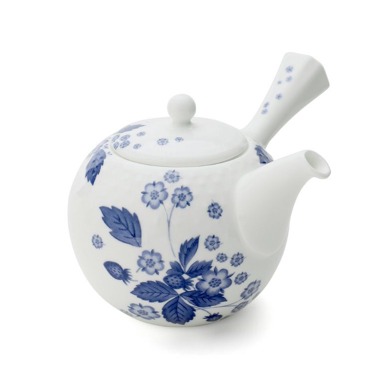ウェッジウッド（WEDGWOOD） ストロベリー ブルーム インディゴ ジャパニーズティーポット