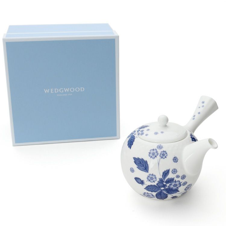 ウェッジウッド（WEDGWOOD） ストロベリー ブルーム インディゴ ジャパニーズティーポット