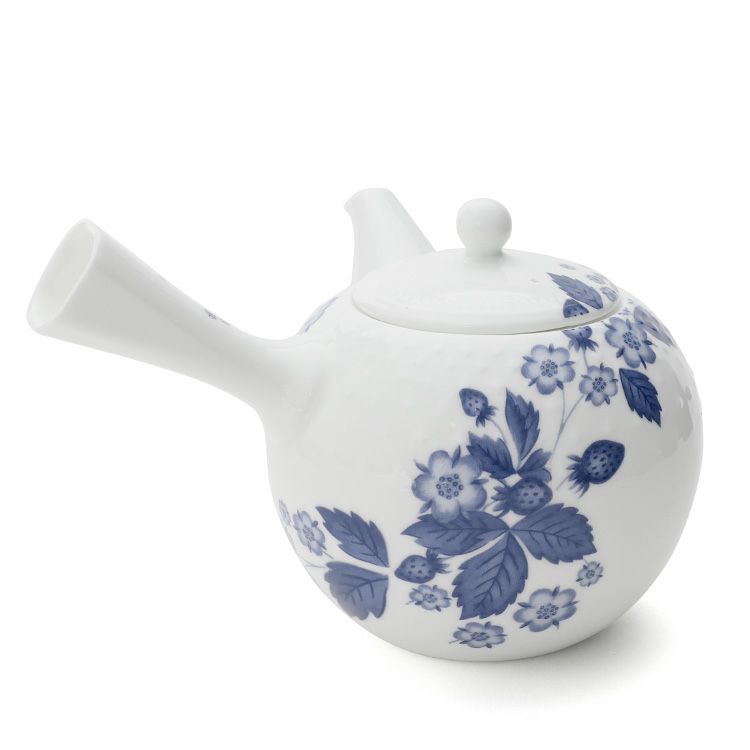 ウェッジウッド（WEDGWOOD） ストロベリー ブルーム インディゴ ジャパニーズティーポット