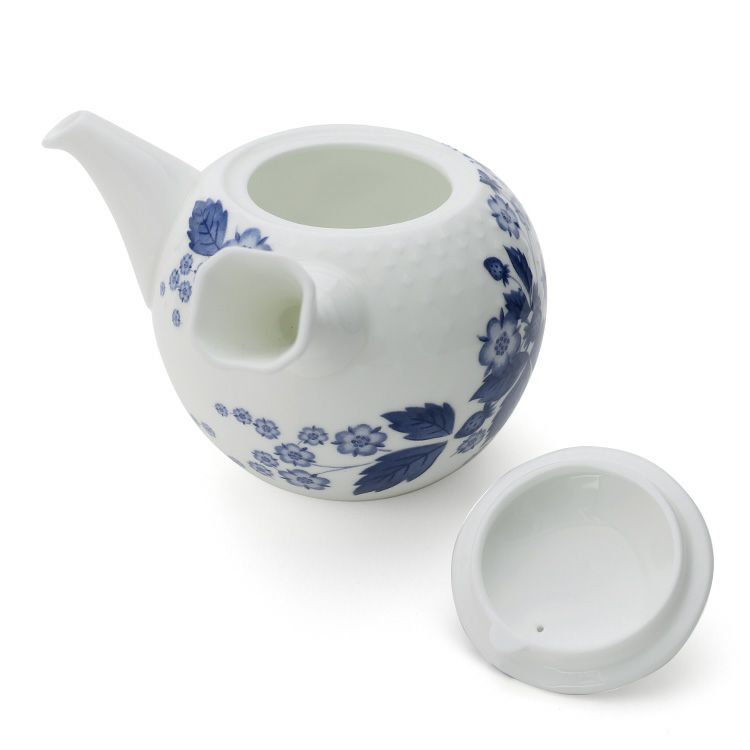 ウェッジウッド（WEDGWOOD） ストロベリー ブルーム インディゴ ジャパニーズティーポット