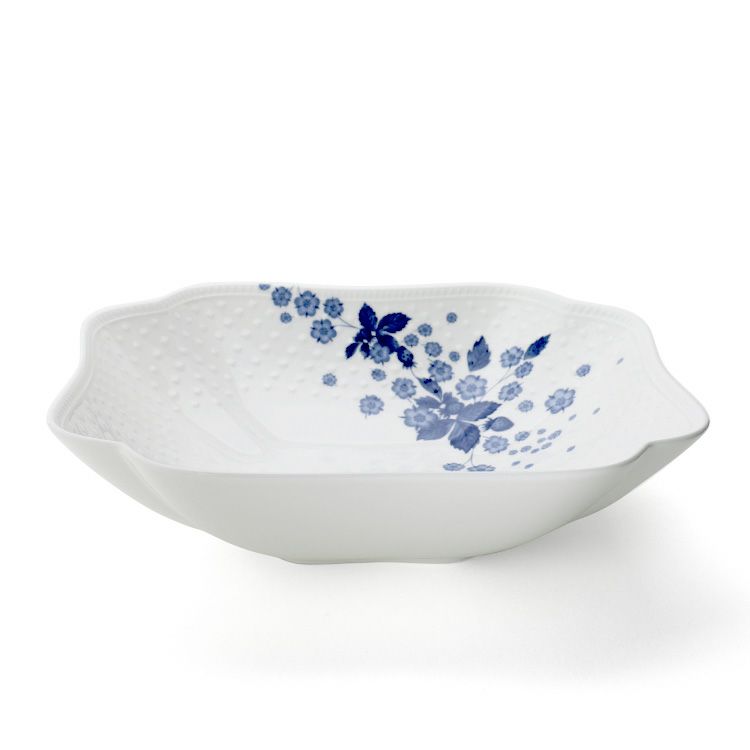 ウェッジウッド（WEDGWOOD） ストロベリー ブルーム インディゴ スクエアルボウル